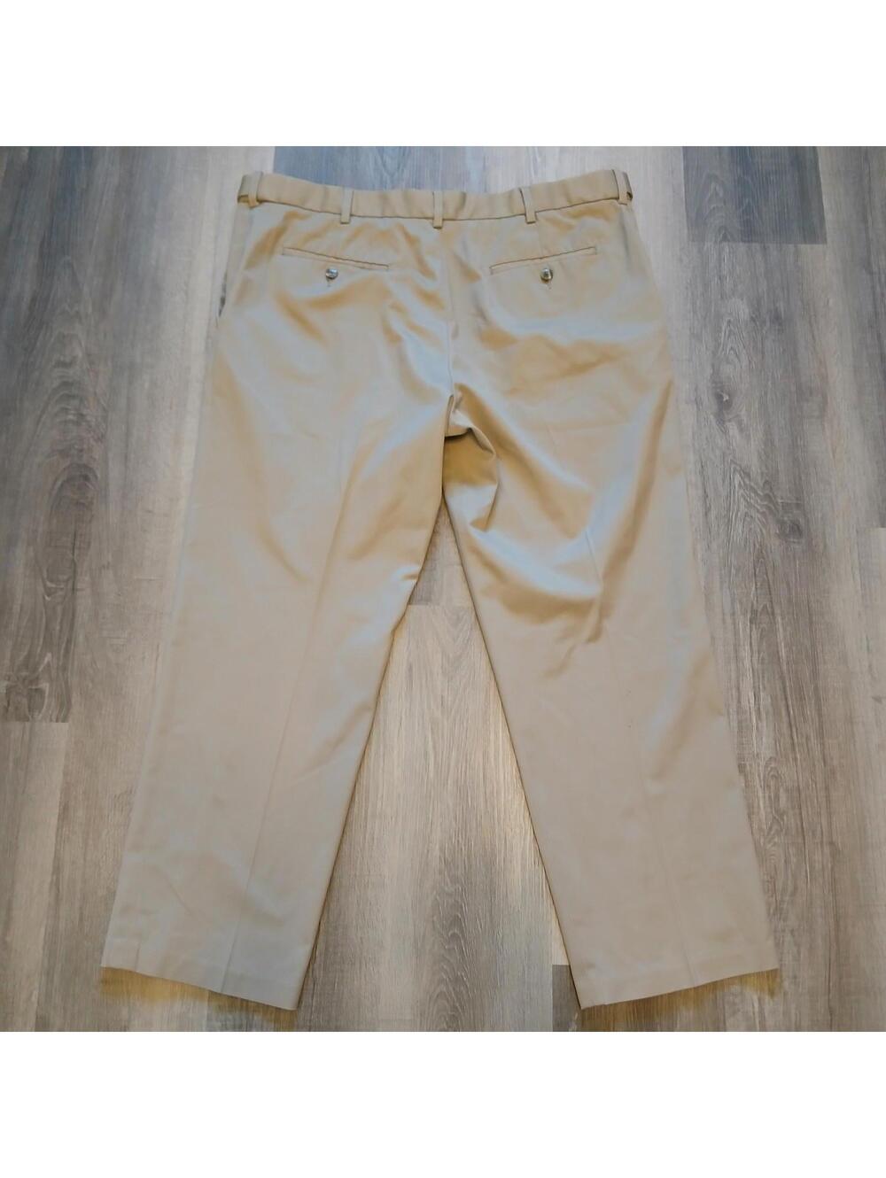 Perry Ellis Portfolio Men's 36x29 Tan Dress Pants - Flawed Dark Stains - Picture 4 of 12